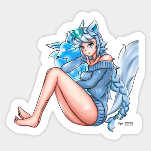 Io & Luna by YHW Sticker